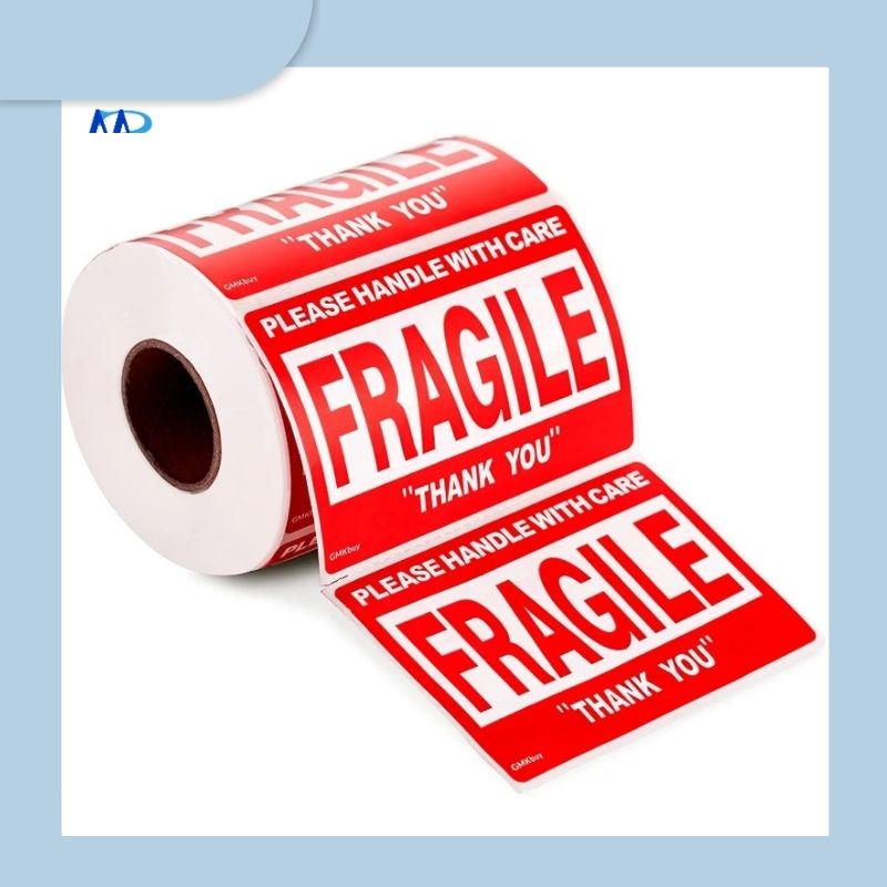 Custom Printed Roll Candle Warning Perfume Glass Bottles Fragile Sticker Labels
