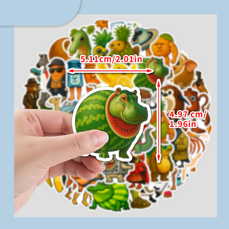 50pcs Shan Hai Jing Graffiti Sticker Cartoon Creative DIY Notebook Desktop Decoration Stickers