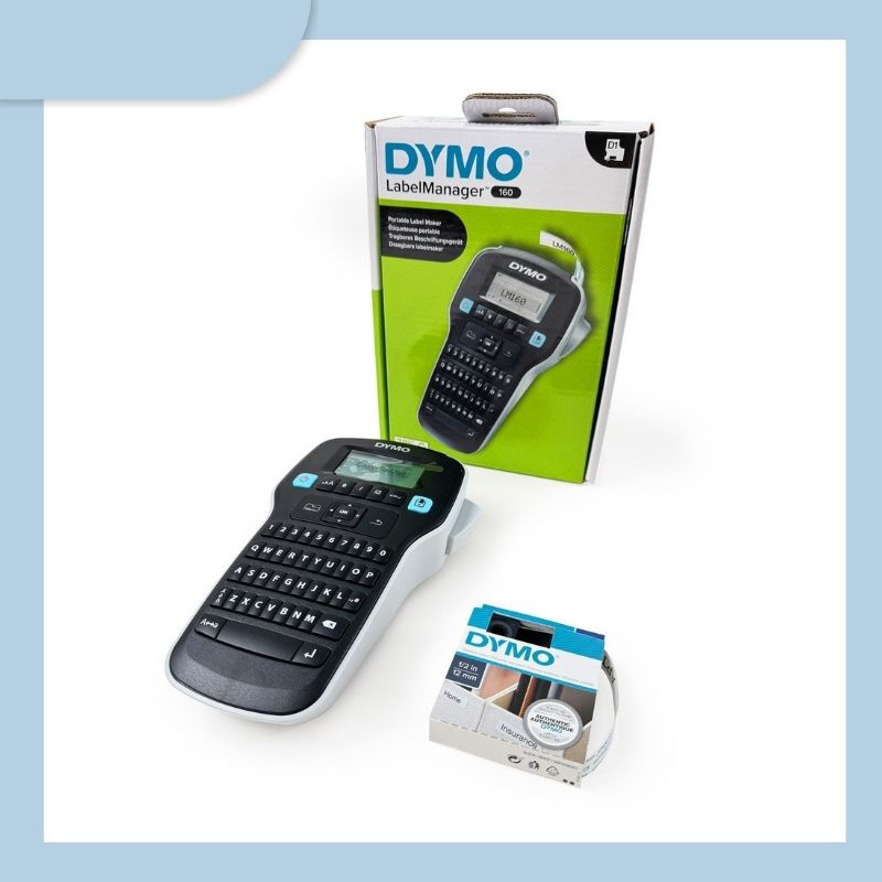 DYMO 160 Handheld Thermal Label Printer English Keyboard Writer with Fiber Optic Equipment Label Maker