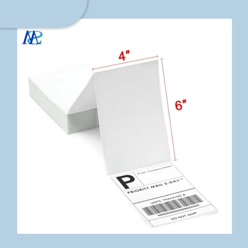 4x6 Fanfold Shipping Label 100x150 Strong Adhesive Address Label Sticker
