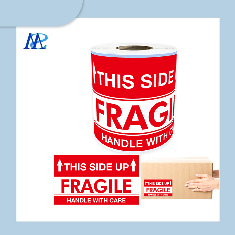 Durable Fragile Stickers Self Adhesive Warning  Label Sticker Roll