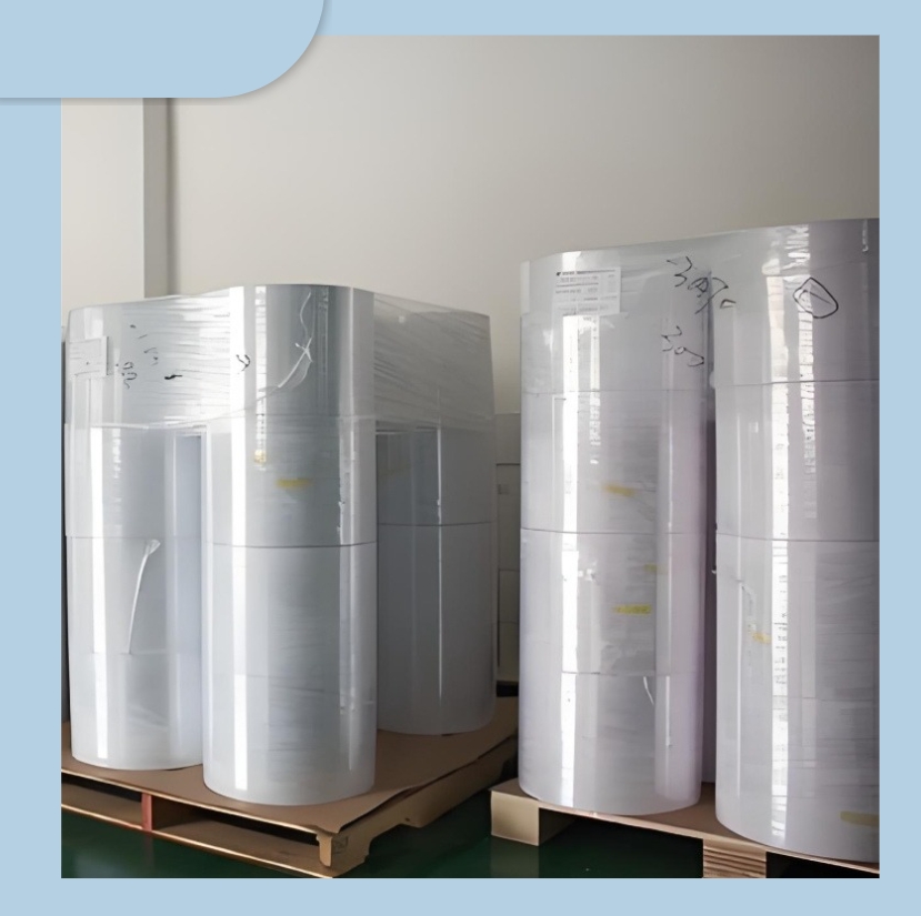 Custom Self-Adhesive Semi-Glossy Thermal Labels Paper Sticker Jumbo Roll Top-Coated Material for Packaging