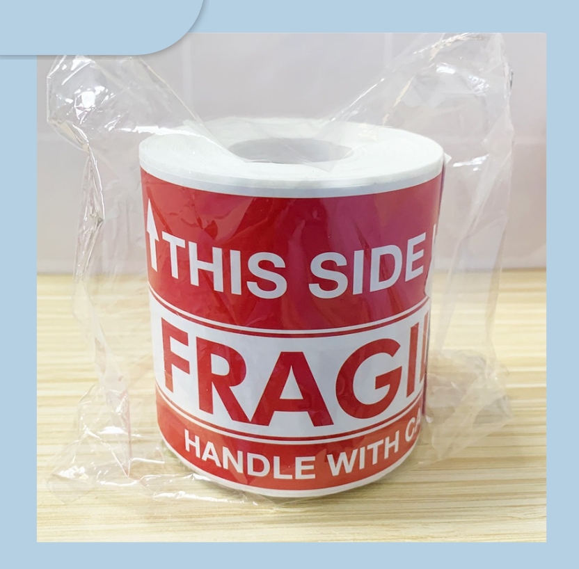 1x3 Inch 2x3 Inch 3x5 Inch Color Fragile Warning Stickers Labels