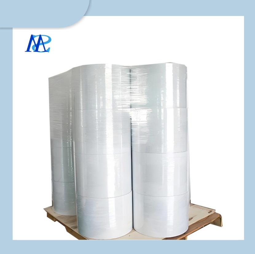 Custom Jumbo Label Rolls 90gsm Inkjet Glossy White Photo Paper 60gsm Glassine Liner Acrylic Adhesive Vinyl Stickers