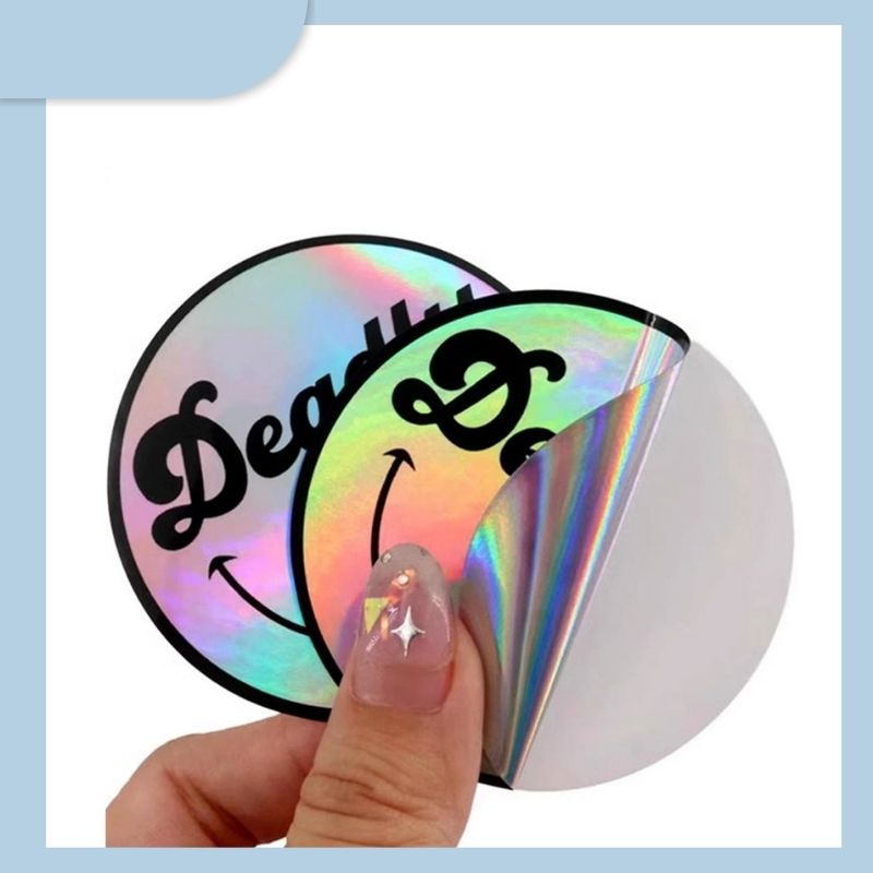 Custom Waterproof Printing Logo Packaging Glossy Vinyl Holographic Die Cut Sticker Sheets