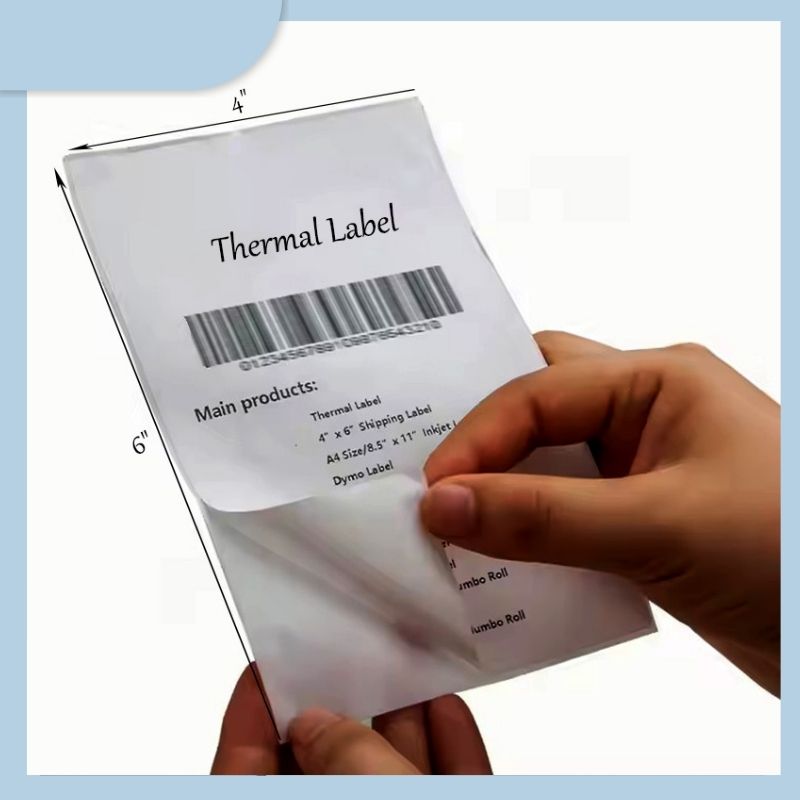 Direct Thermal Shipping Sticker Label Rolls 4x6