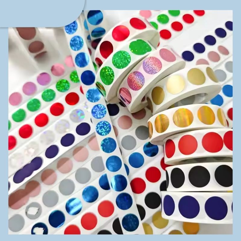 Custom Colorful Circle Shaped Scratch Off Stickers for Sale