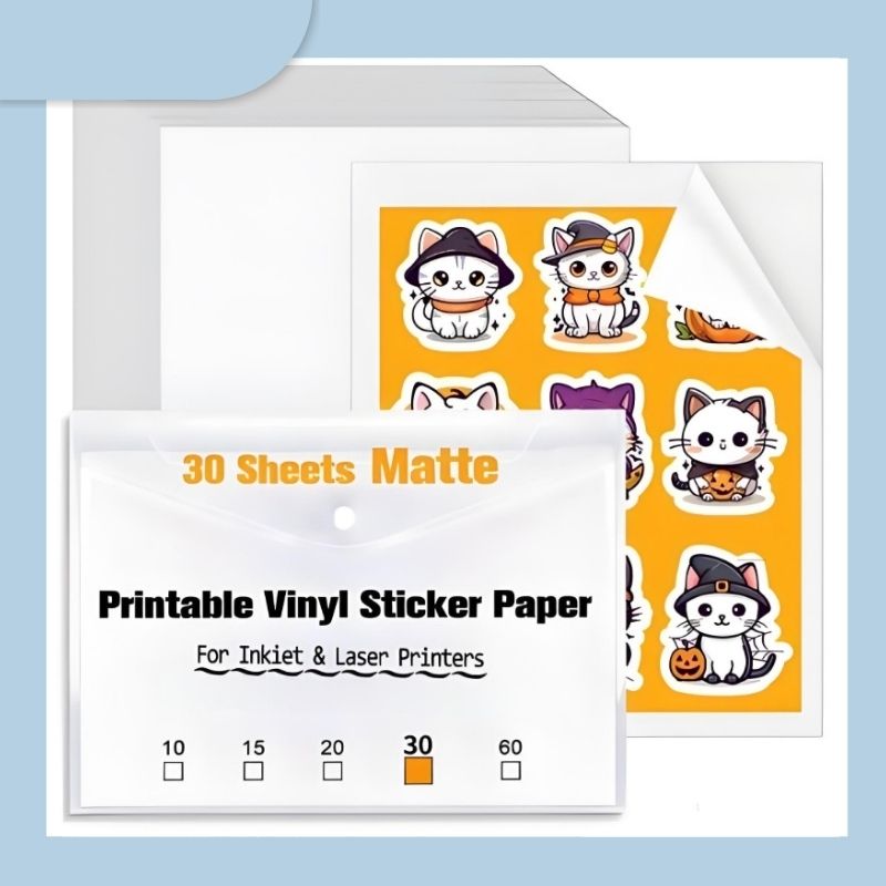 Wholesale Self Adhesive Printable A4 Waterproof Glossy White Vinyl Sticker Paper Labels for Inkjet