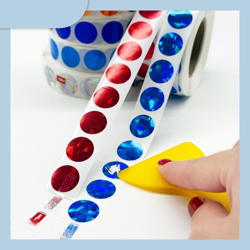 Factory Wholesale Colorful Circle Scratch-Off Waterproof Adhesive Scratch Off Stickers