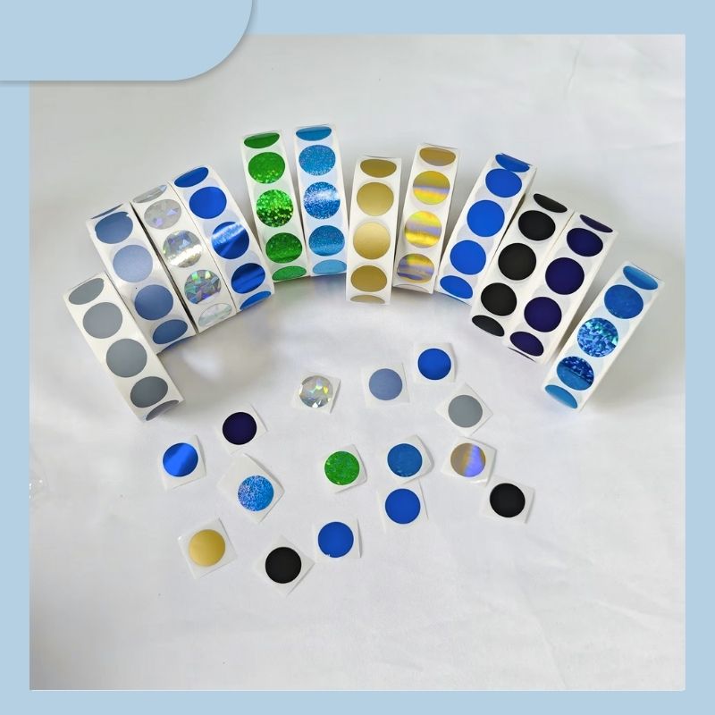 Manufacture Custom Printing Gold/Silver/Color Round Gift Cards Scratch Off Stickers Label Roll 