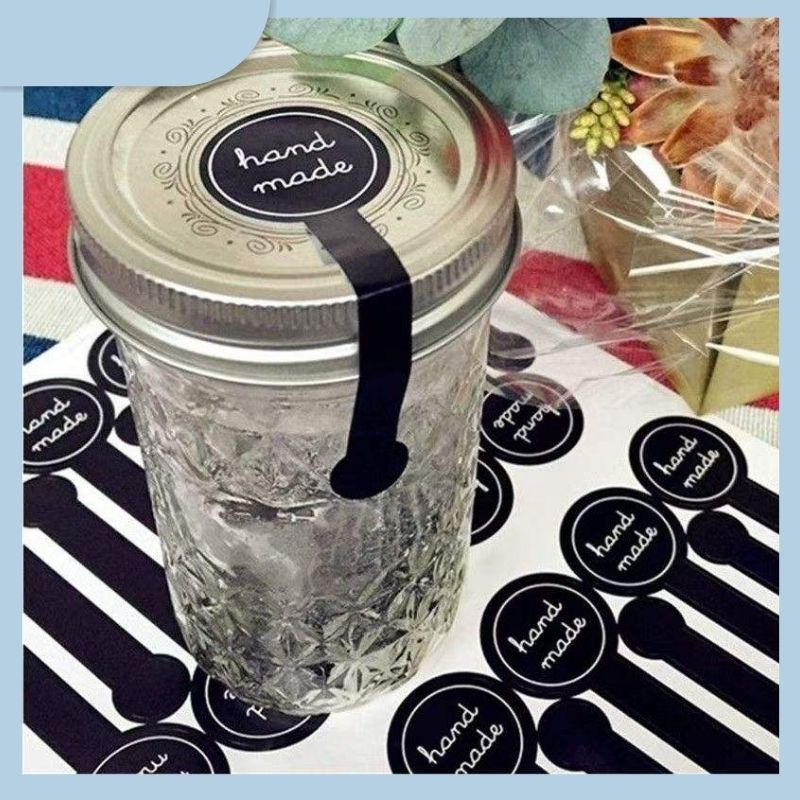 China Factory Direct Sale Custom Glass Jar Lid Bottle Seal Waterproof Plastic Label Printing Sticker