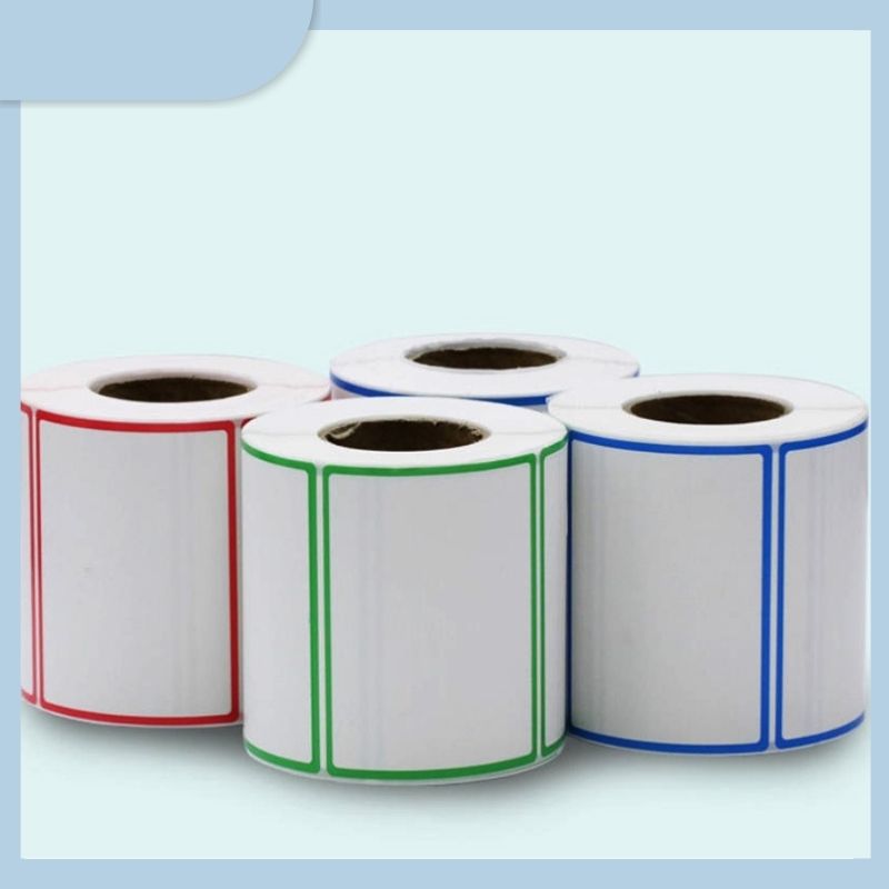 Custom Sizes Durable Waterproof Oilproof Frame Thermal Labels for Supermarket Retail
