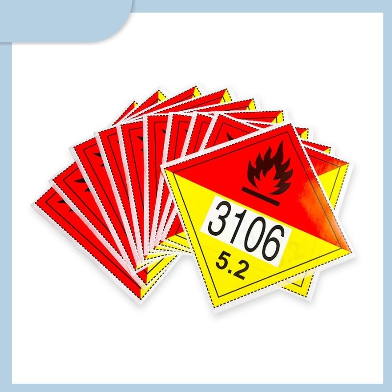 un3106 Warning Sticker Packaging Labels For Battery Shipment