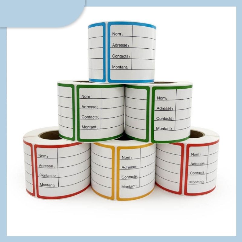 Custom Handwriting Writable Thermal Print Products Item Shipping Logistic Self-Adhesive Sticker Labels Roll