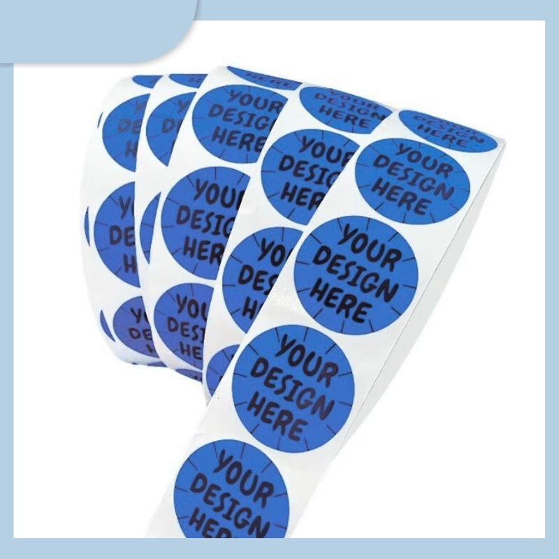 Custom Adhesive Waterproof Private Packaging Labels Thank You Logo Sticker Roll