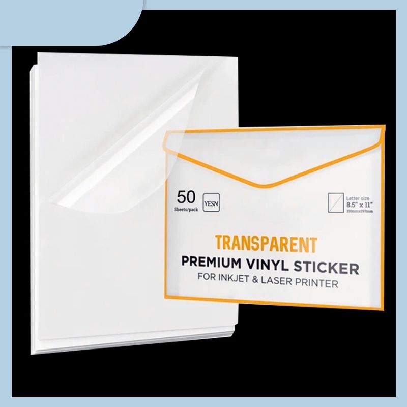 Custom UV Water Proof Inkjet Printable A3/A4 Self-Adhesive Clear & Transparent Vinyl Label Paper Sticker Sheets