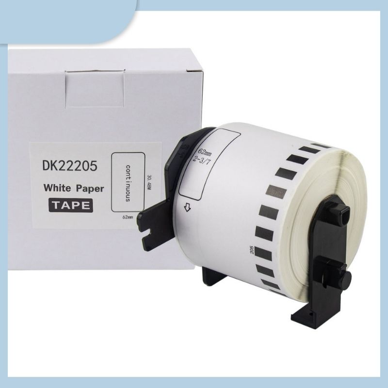 Free BPA Compatible Label Rolls Dk22205 Dk-2205 62mmx30.48m White Thermal Paper Tape for Brother QL Printers