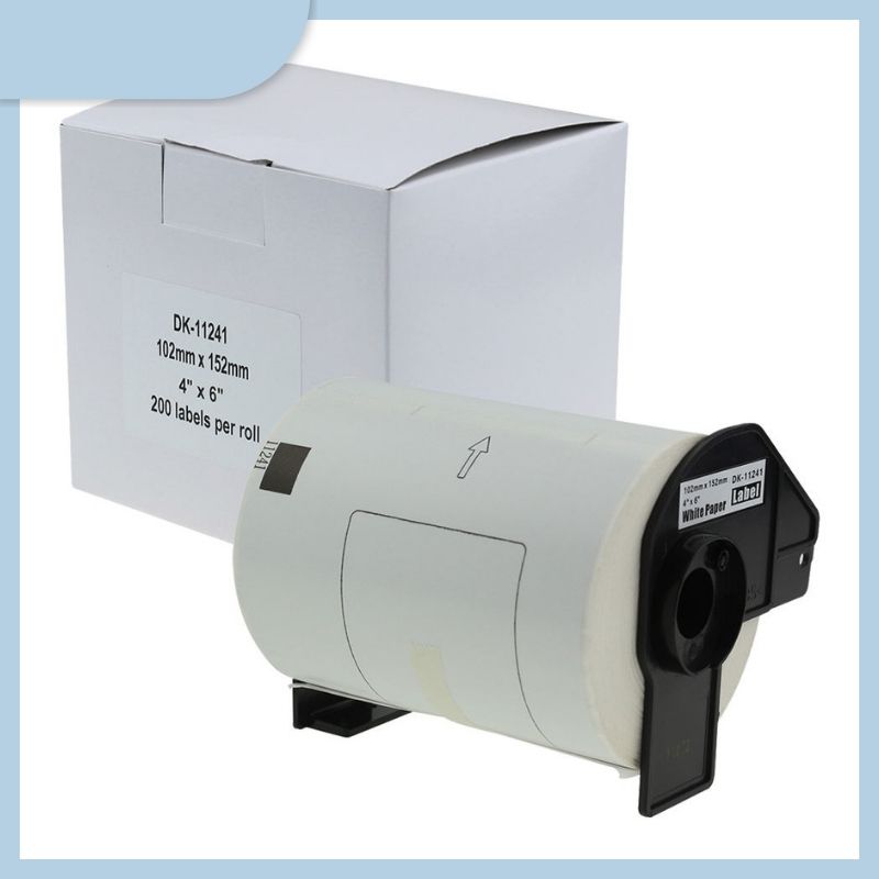Dk22205 DK11241 dk11201 Black on White Self Adhesive Thermal Paper Label Roll for Brother Printer