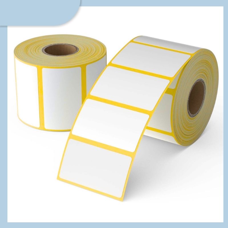 Custom Die Cut Blank Thermal Label Sticker Waterproof Self-Adhesive Barcode Printer Labels