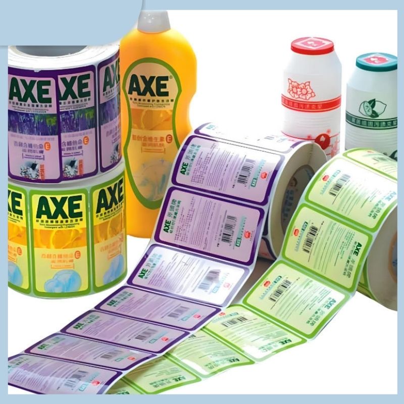 Custom Transparent Holographic PVC PET Adhesive Food Sticker Labels Waterproof Matte Film for Fruits