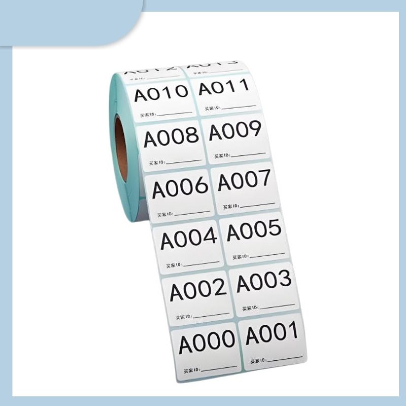 Custom Waterproof Variable Data Adhesive Stickers Consecutive Number QR Code Bar Code Paper Labels