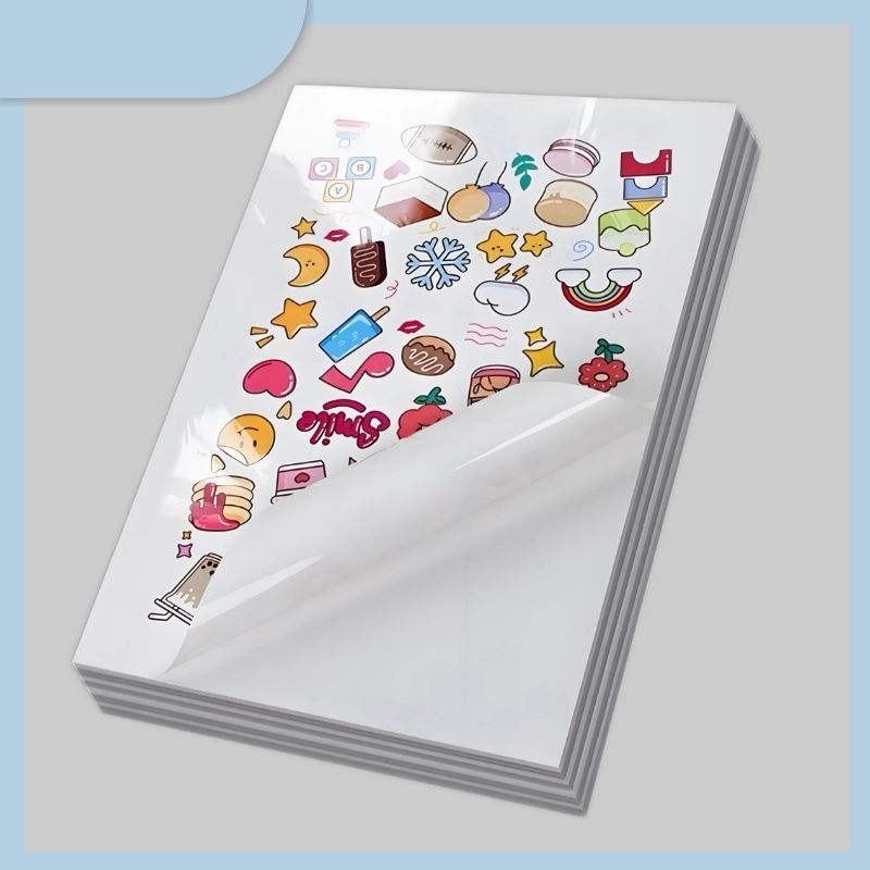 Custom Printing Waterproof A4 Vinyl Paper Labels Die Cut Adhesive Sticker Sheets for Inkjet Printer