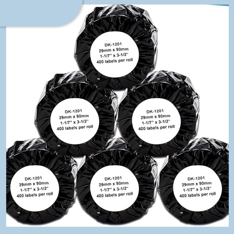 Brother DK-1201 Standard White Paper Address Labels Supplies Compatible 29mm x 90mm Label Tape