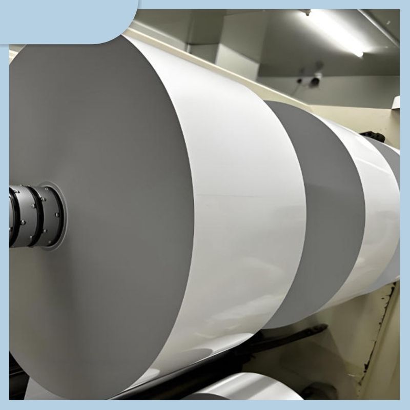Custom 60μm Pearl White BOPP Jumbo Roll Material PP Film Self Adhesive Paper